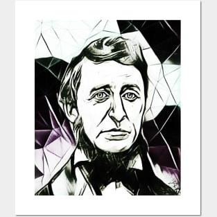 Henry David Thoreau Black and White Portrait | Henry David Thoreau Artwork 4 Posters and Art